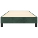 Estructura de cama sin colchón terciopelo verde oscuro 90x190cm