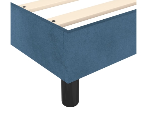 Estructura de cama sin colchón terciopelo azul oscuro 90x190 cm