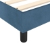 Estructura de cama sin colchón terciopelo azul oscuro 90x190 cm