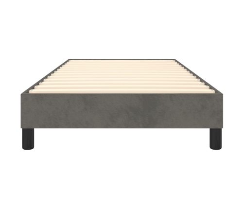 Estructura de cama sin colchón terciopelo gris oscuro 90x200 cm