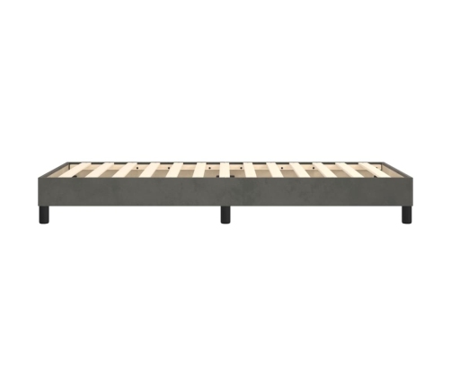 Estructura de cama sin colchón terciopelo gris oscuro 90x200 cm