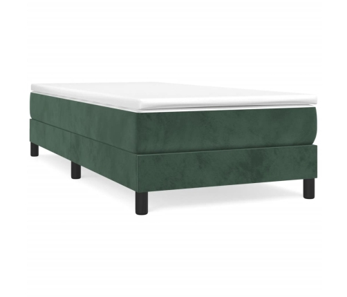 vidaXL Estructura de cama de terciopelo verde 100x200 cm