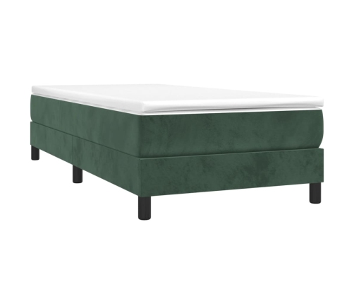 vidaXL Estructura de cama de terciopelo verde 100x200 cm