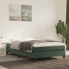 Estructura cama sin colchón terciopelo verde oscuro 120x200 cm