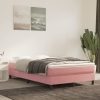 Estructura de cama sin colchón terciopelo rosa 120x200 cm