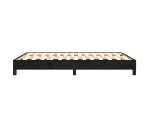 Estructura de cama sin colchón terciopelo negro 140x190 cm
