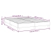 Estructura de cama sin colchón terciopelo negro 140x190 cm