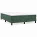 Estructura cama sin colchón terciopelo verde oscuro 140x190 cm