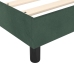 Estructura cama sin colchón terciopelo verde oscuro 140x190 cm