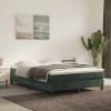 Estructura cama sin colchón terciopelo verde oscuro 140x190 cm