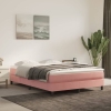 Estructura de cama sin colchón terciopelo rosa 140x190 cm