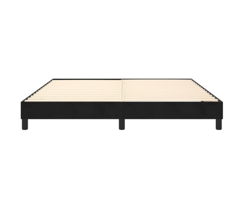 Estructura de cama sin colchón terciopelo negro 160x200 cm