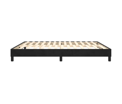 Estructura de cama sin colchón terciopelo negro 160x200 cm