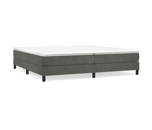 Estructura cama sin colchón terciopelo gris oscuro 200x200 cm