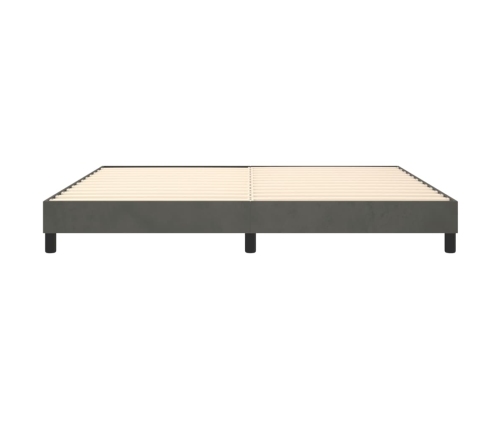 Estructura cama sin colchón terciopelo gris oscuro 200x200 cm