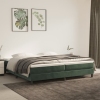 Estructura cama sin colchón terciopelo verde oscuro 200x200 cm