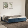 Estructura cama sin colchón terciopelo azul oscuro 200x200 cm