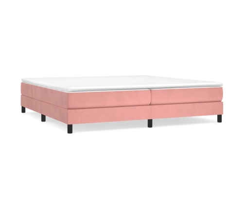 vidaXL Estructura de cama de terciopelo rosa 200x200 cm