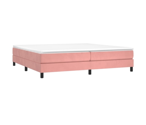 vidaXL Estructura de cama de terciopelo rosa 200x200 cm