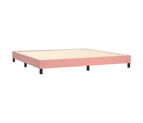 vidaXL Estructura de cama de terciopelo rosa 200x200 cm