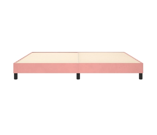 vidaXL Estructura de cama de terciopelo rosa 200x200 cm