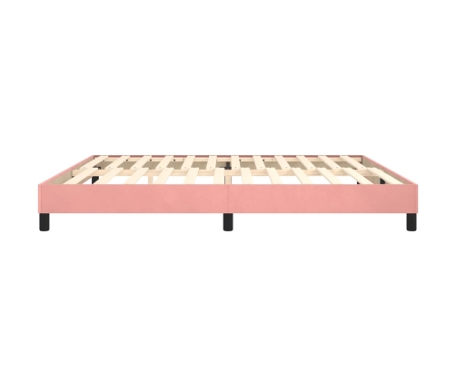 vidaXL Estructura de cama de terciopelo rosa 200x200 cm