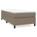 Estructura de cama sin colchón tela gris taupe 90x190 cm