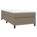 Estructura de cama sin colchón tela gris taupe 90x190 cm