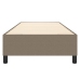 Estructura de cama sin colchón tela gris taupe 90x190 cm