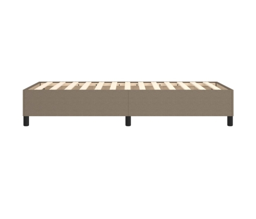 Estructura de cama sin colchón tela gris taupe 90x190 cm