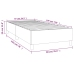Estructura de cama sin colchón tela gris taupe 90x190 cm