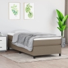 Estructura de cama sin colchón tela gris taupe 90x190 cm