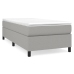Estructura de cama sin colchón tela gris claro 90x200 cm