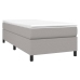 Estructura de cama sin colchón tela gris claro 90x200 cm