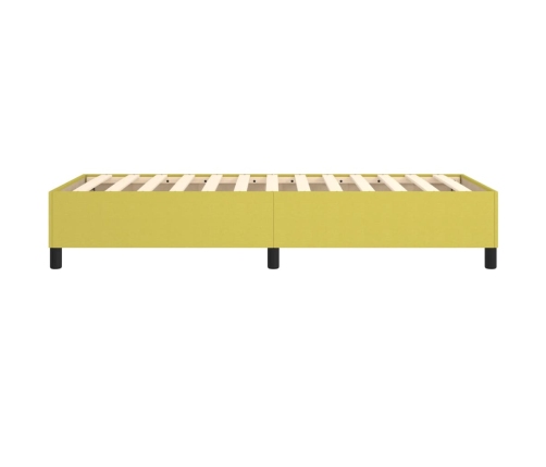 Estructura de cama sin colchón tela verde 100x200 cm