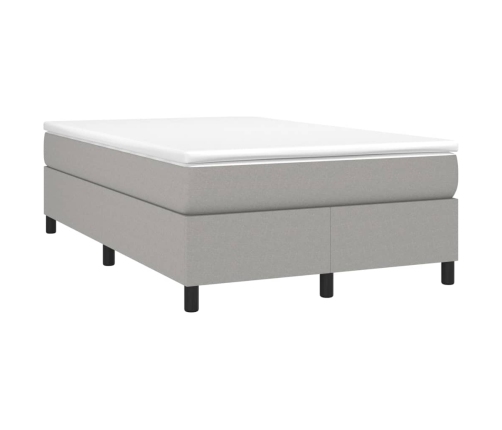 Estructura de cama sin colchón tela gris claro 120x200 cm