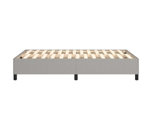 Estructura de cama sin colchón tela gris claro 120x200 cm