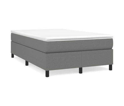 vidaXL Estructura de cama de tela gris oscuro 120x200 cm