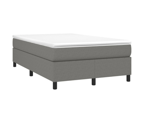 vidaXL Estructura de cama de tela gris oscuro 120x200 cm