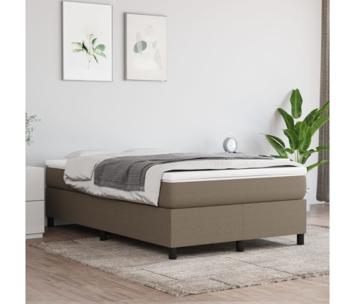 Estructura de cama sin colchón tela gris taupe 120x200 cm