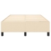 Estructura de cama sin colchón tela crema 120x200 cm