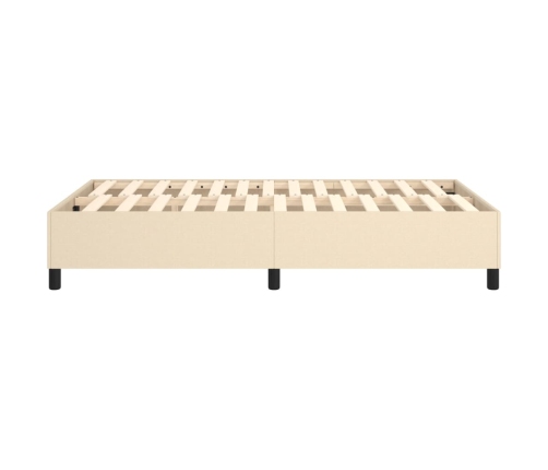 Estructura de cama sin colchón tela crema 120x200 cm