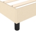 Estructura de cama sin colchón tela crema 120x200 cm