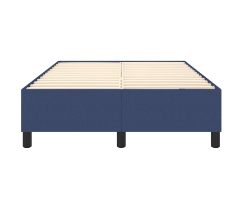 Estructura de cama sin colchón tela azul 120x200 cm