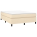 vidaXL Estructura de cama de tela color crema 140x190 cm