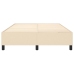 vidaXL Estructura de cama de tela color crema 140x190 cm