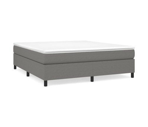 Cama sin colchón de tela gris oscuro 160x200 cm