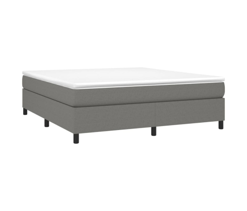 Cama sin colchón de tela gris oscuro 160x200 cm