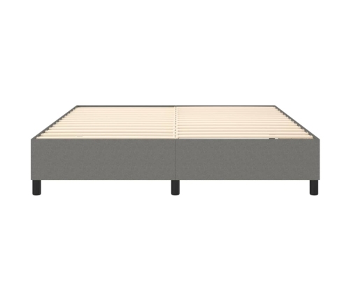 Cama sin colchón de tela gris oscuro 160x200 cm