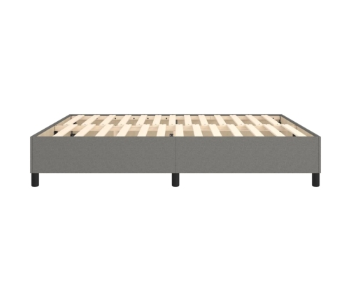 Cama sin colchón de tela gris oscuro 160x200 cm